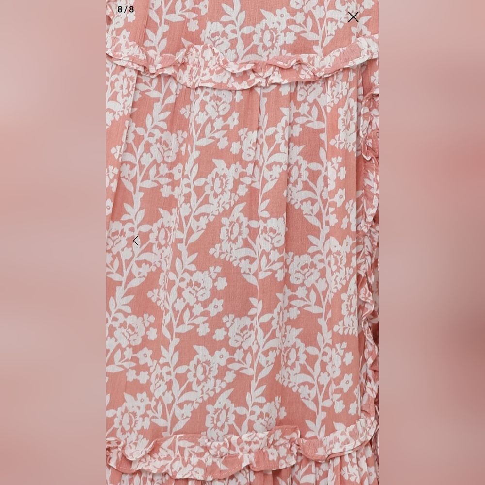 NWT Hello molly Love My Tequila Sunrises Maxi Dress Blush size M US 6 - Picture 3 of 9